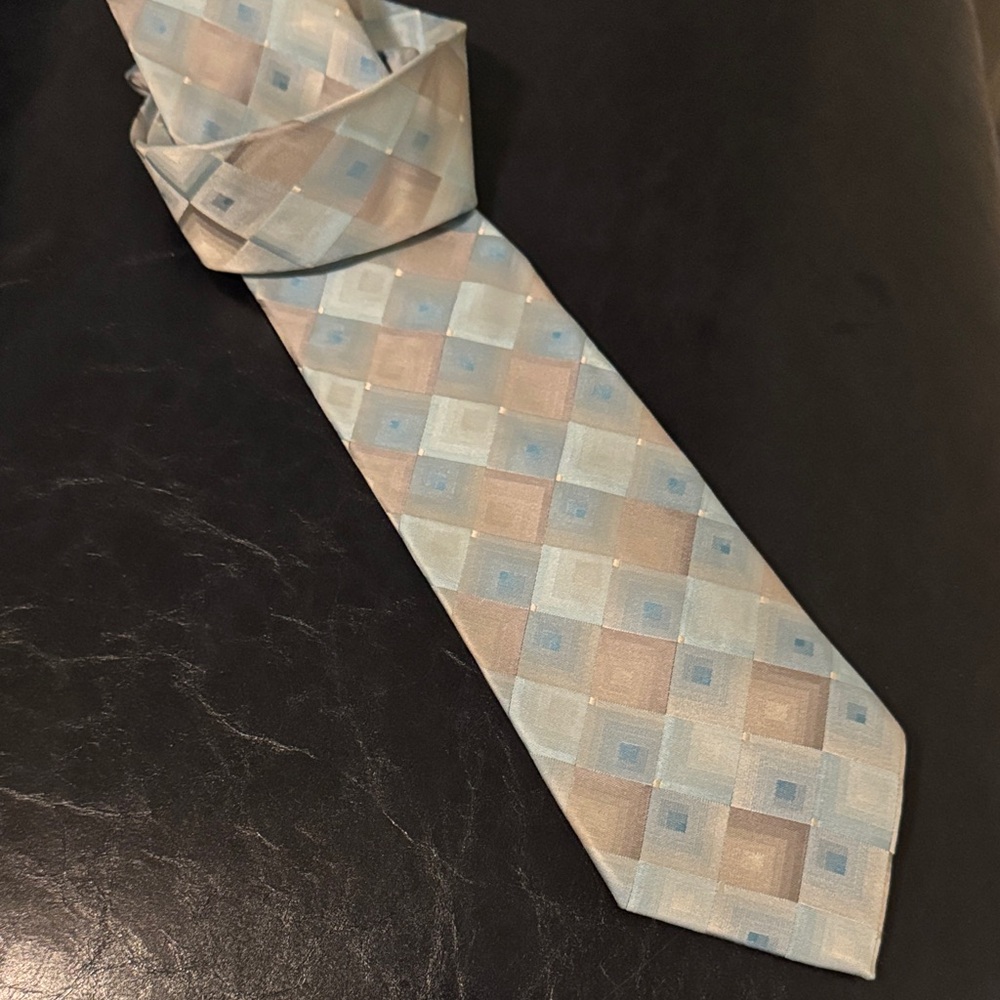 Stafford - 100% Silk - Elegant Blue and Gray Men's Tie